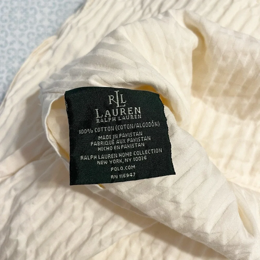 Ralph Lauren Duvet King Size Cream Ribbed